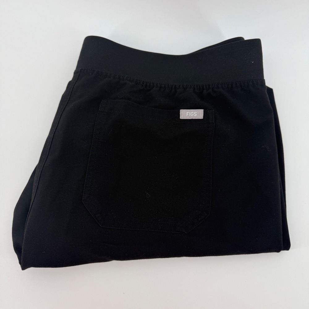 FIGS Livingston Scrub Pants Mens XL Black Technical Collection T21003 Drawstring